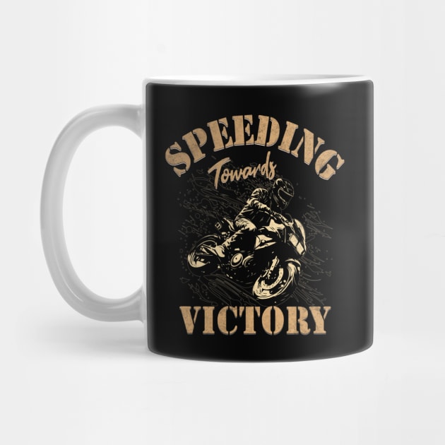 Speeding Towards Victory Motorcycle Drag Racing Racer by Carantined Chao$